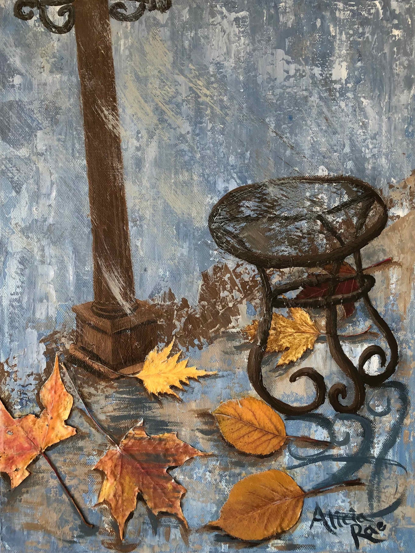 "Autumn Conversation" Painting